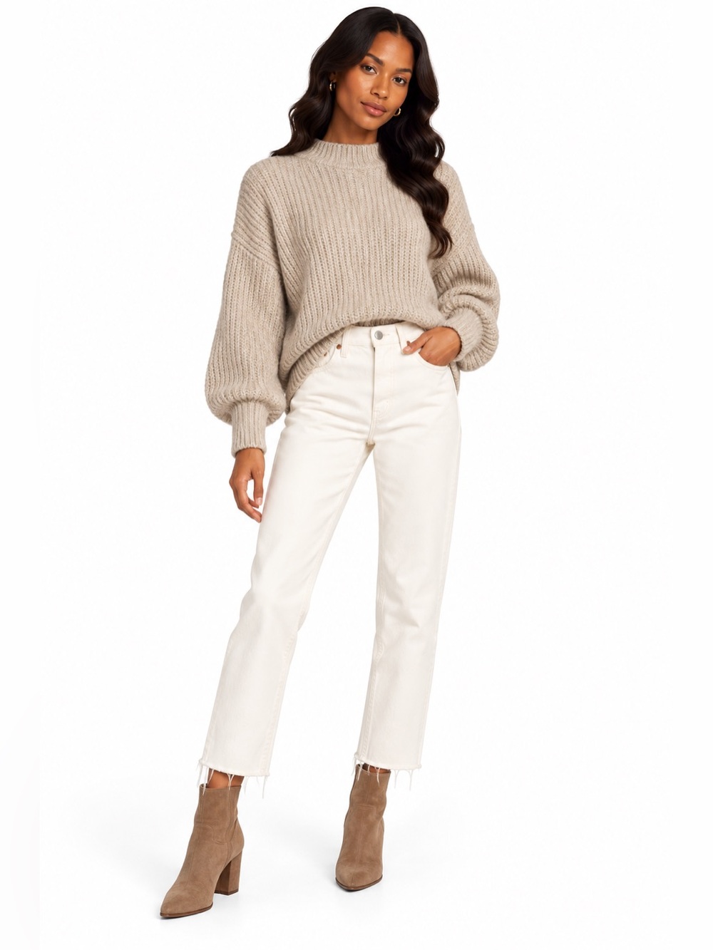 Levi’s Premium 501 White Straight Leg Raw Hem Jeans – Size 24x30 EUC